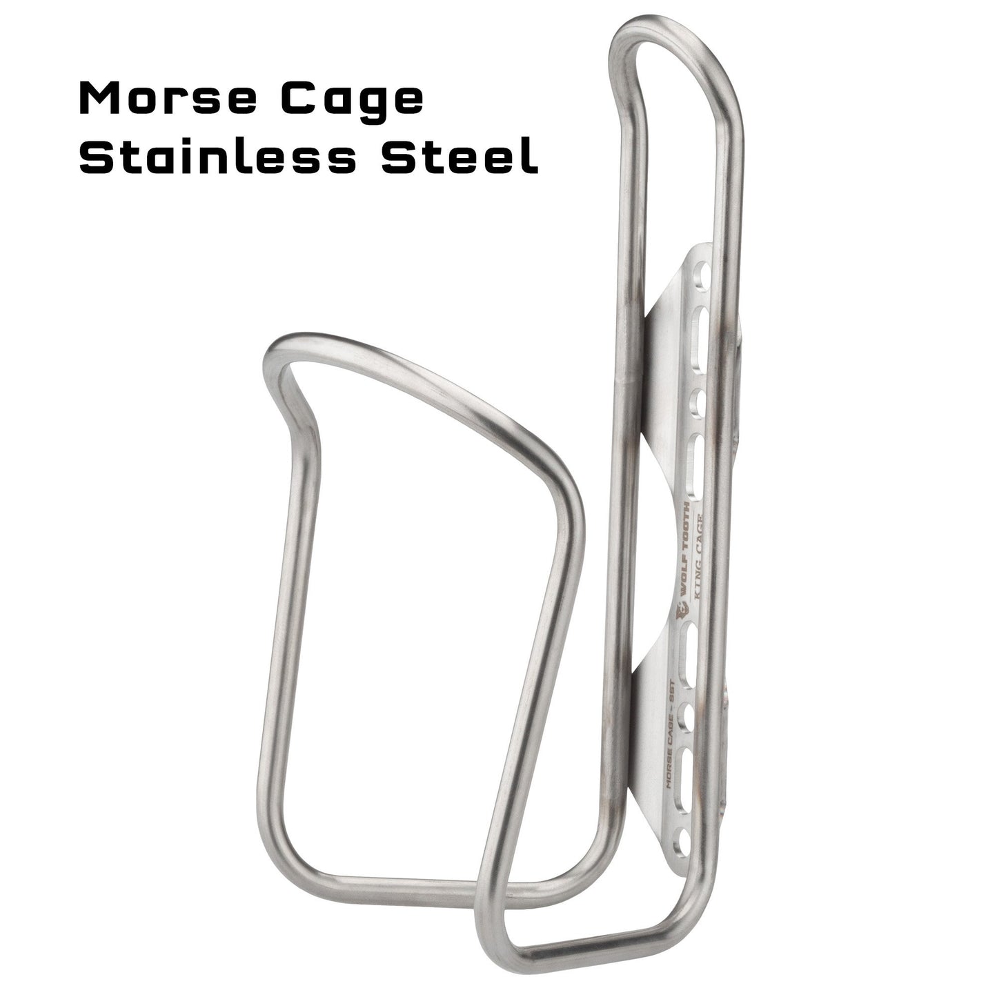 Wolf Tooth Components Morse Cage Stainless Steel Water Bottle Cage - RideCX cyclocross store