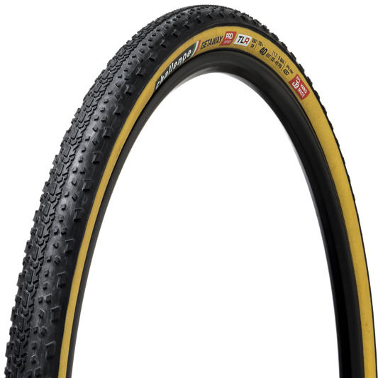 Challenge Getaway HTLR Pro gravel tire, 700x40mm, Black/Tan