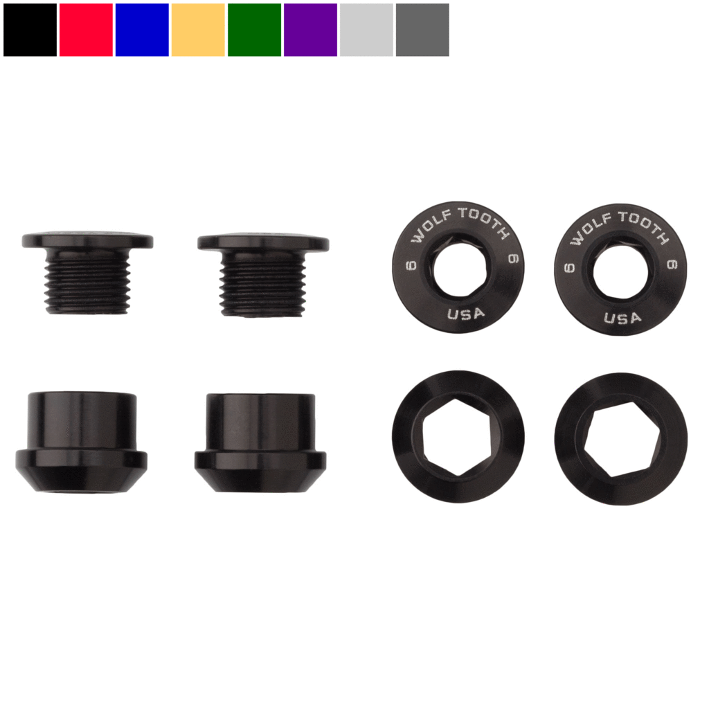 Wolf Tooth Components Chainring Bolts/Nuts for 1x drivetrains - RideCX cyclocross store
