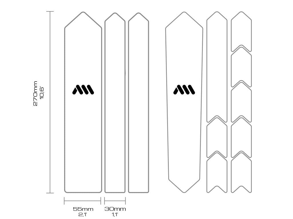 All Mountain Style (AMS) Clear Frame Guard for Road, Gravel, and Cyclocross Bikes