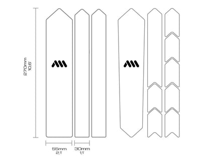 All Mountain Style (AMS) Clear Frame Guard for Road, Gravel, and Cyclocross Bikes