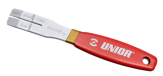 Unior 2-in-1 Disc Brake Tool - disc brake pad spreader and rotor truing wrench