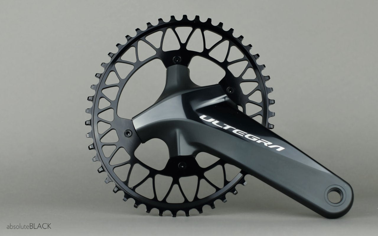 AbsoluteBLACK Oval Gravel Chainring for Shimano Cranksets - RideCX cyclocross store