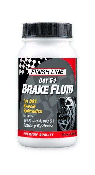 Finish Line Bicycle Brake Fluid, DOT 3/4/5.1, 4oz - RideCX cyclocross store