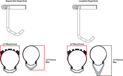 Feedback Sports Velo Hinge Bike Storage Hook - RideCX cyclocross store